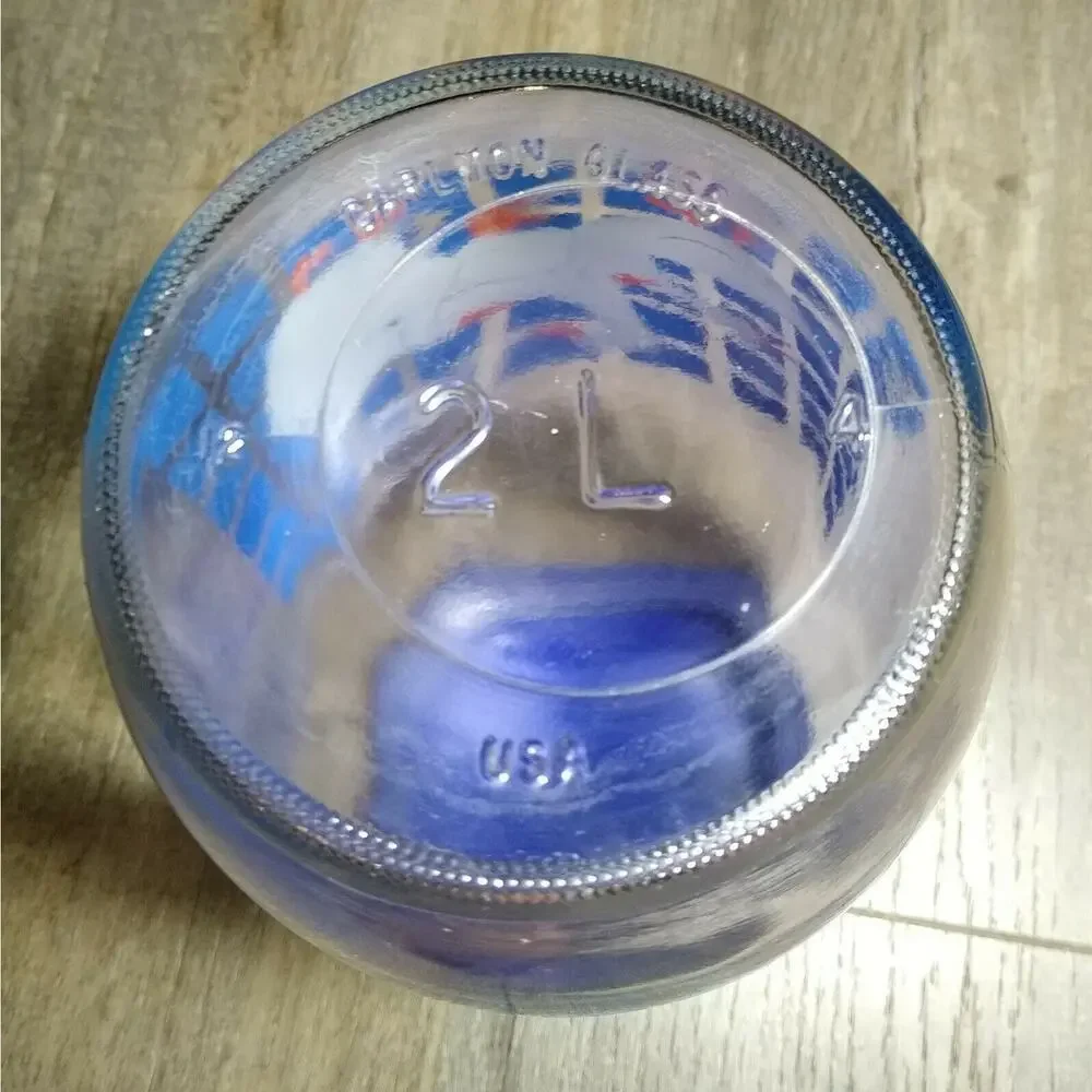Vintage 1980's Carlton Glass Jar Canister 2L Ducks/Geese Storage Container Kraft
